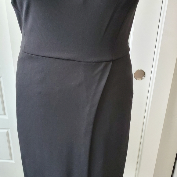NWT CONNECTED APPAREL BLACK SHEATH SLEEVELESS DRESS LACE INSERT WOMEN SIZE 14 - Picture 3 of 13